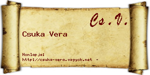 Csuka Vera névjegykártya