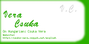 vera csuka business card
